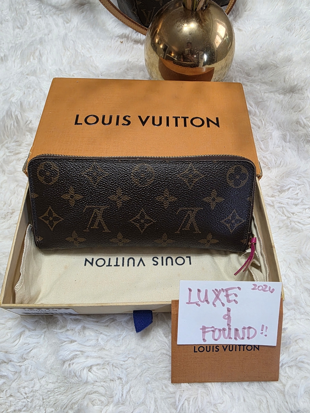 Louis Vuitton Monogram Canvas Zip Pouch - Brown